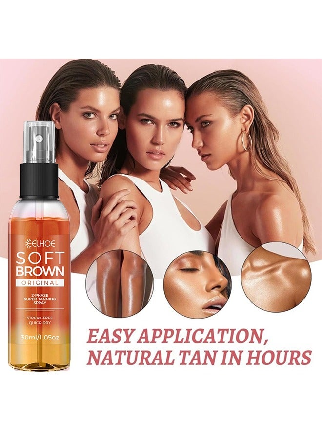 إيلهو بخاخ التسمير الذاتي الأصلي باللون البني الناعم ، رذاذ التسمير المكثف ، بخاخ مسرع التسمير ، مناسب لكراسي التشمس والشمس الخارجية ، كريم تسمير لكراسي الاستلقاء للتشمس والهواء الطلق ، تسمير الجسم الذاتي - Image 3